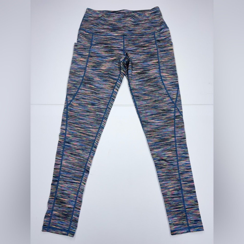 Oalka Multicolor Space Dye Leggings Size Small High Rise Yoga Gym